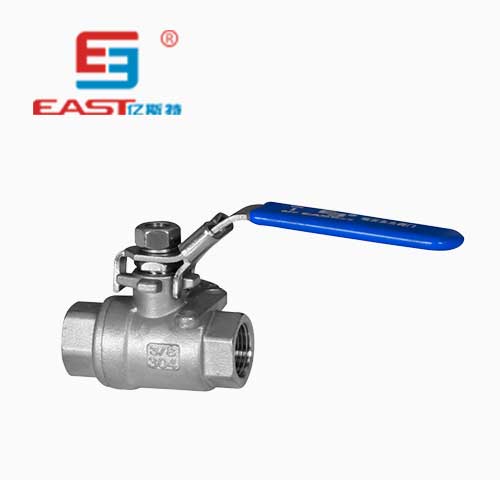 Two piece stainless steel ball valve with internal thread